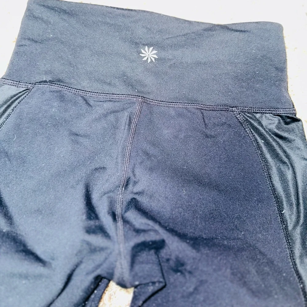 2 Pairs Athleta Leggings XXS Black Neutral Bundle Set Pair High Waisted